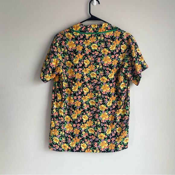 Maje Cikael Piped Floral-Motif Button Down Shirt Size 1 Small NWT - Picture 4 of 7